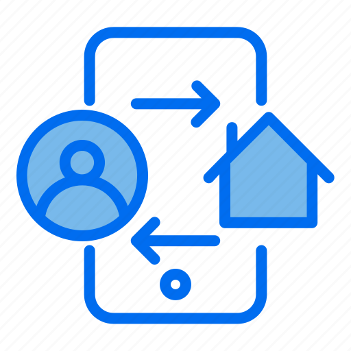 Phone, people, house, transaction icon - Download on Iconfinder