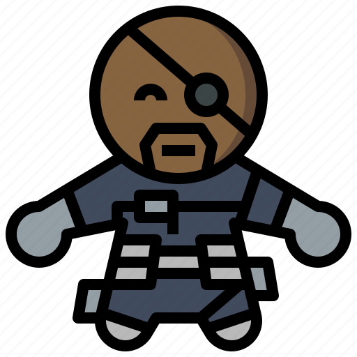 Avangers, avatars, fury, gartoon, hero, marvel, nick icon - Download on Iconfinder