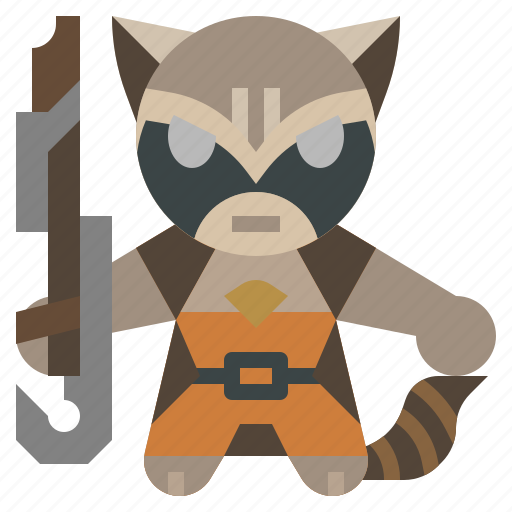 Avangers, avatars, gartoon, hero, marvel, raccoon, rocket icon - Download on Iconfinder