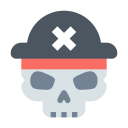halloween, pirate, skull