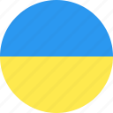 circle, country, flag, nation, ukraine, world