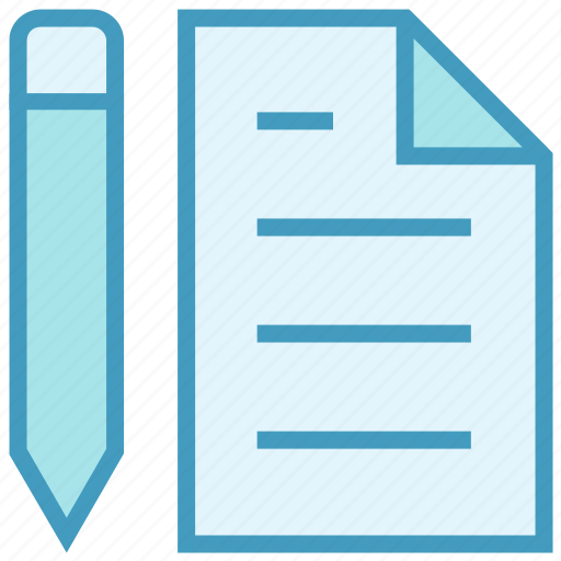 Document, edit, homework, page, paper, pencil, write icon - Download on Iconfinder