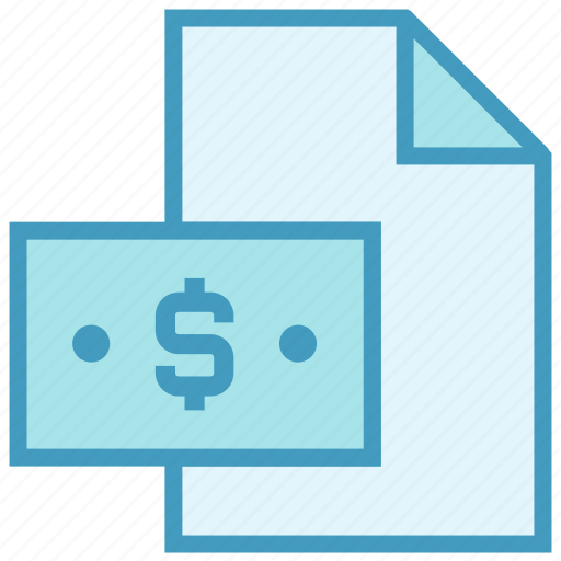 Cash, document, dollar, file, money, page, paper icon - Download on Iconfinder