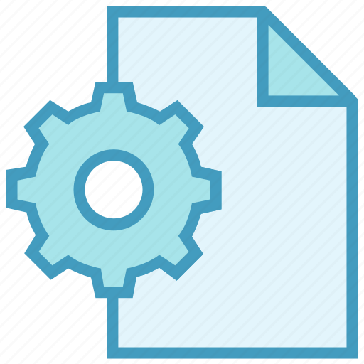 Cogwheel, document, file, gear, page, paper, setting icon - Download on Iconfinder