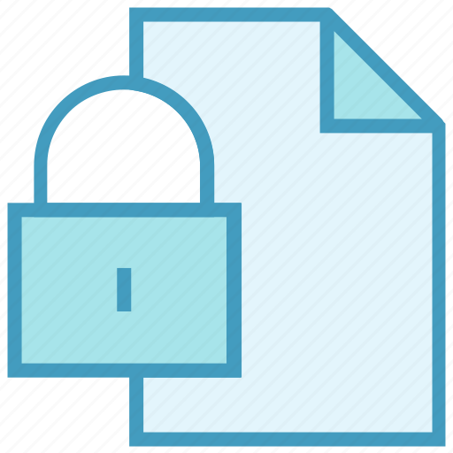 Document, file, lock, page, paper, protect, security icon - Download on Iconfinder