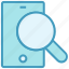 find, magnifier, mobile, phone, search, seo, smartphone 