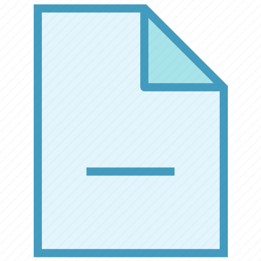 Blank, document, file, minus, page, paper, remove icon - Download on Iconfinder