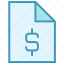 currency, document, dollar, file, money, page, paper