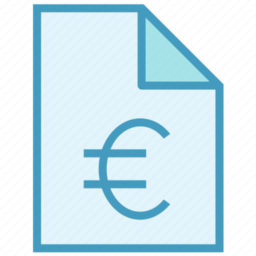 Currency, document, euro, file, money, page, paper icon - Download on Iconfinder