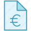 currency, document, euro, file, money, page, paper 