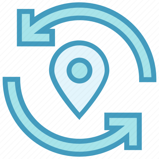 Location, map, navigation, pin, point, refresh, sync icon - Download on Iconfinder