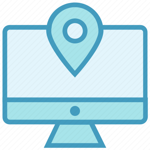 Gps, lcd, location, map, marker, online, screen icon - Download on Iconfinder
