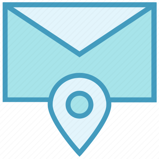 Envelope, location, mail, map, message, pin, pointer icon - Download on Iconfinder