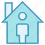 building, home, house, person, property, real estate, user 