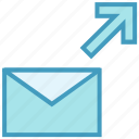 arrow, email, envelope, letter, mail, message, send