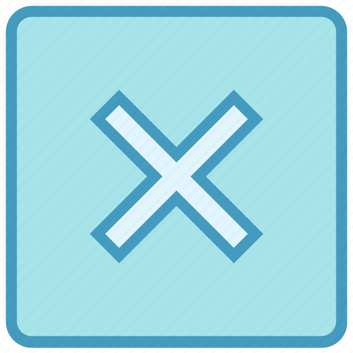 Cancel, close, cross, delete, exit, square icon - Download on Iconfinder