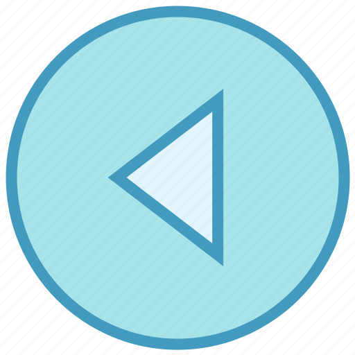 Arrow, circle, left, media, triangle icon - Download on Iconfinder