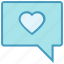 chat, comment, conversation, favorite, heart, message, sms 