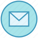 circle, closed, email, envelope, letter, mail, message