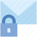 email, envelope, letter, lock, mail, message, security