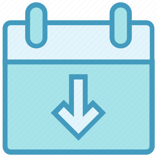 Agenda, appointment, calendar, date, down arrow, material, schedule icon - Download on Iconfinder
