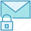 email, envelope, letter, lock, mail, message, security 