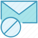 ban, block, email, envelope, letter, mail, message