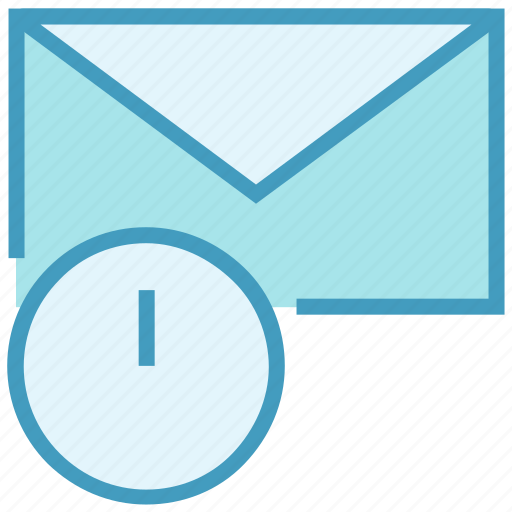Clock, email, envelope, letter, mail, message, time icon - Download on Iconfinder