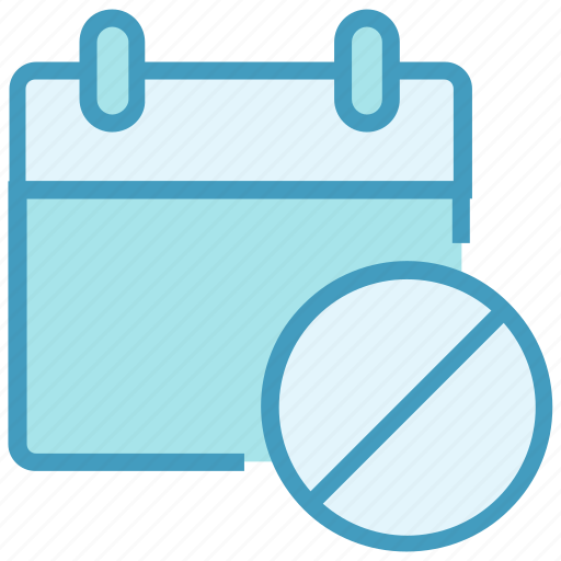 Agenda, appointment, ban, block, calendar, date, schedule icon - Download on Iconfinder