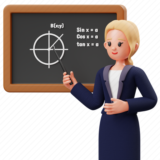 Woman, teacher, learning, student, knowledge, school, education 3D illustration - Download on Iconfinder