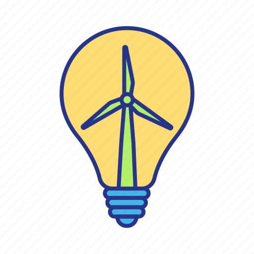 Bulb, electricity, green energy, windmill icon - Download on Iconfinder