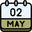 calendar, may, two, 2, date, monthly, time, month, schedule 