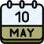 calendar, may, ten, date, monthly, time, and, month, schedule 