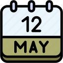 calendar, may, twelve, date, monthly, time, and, month, schedule