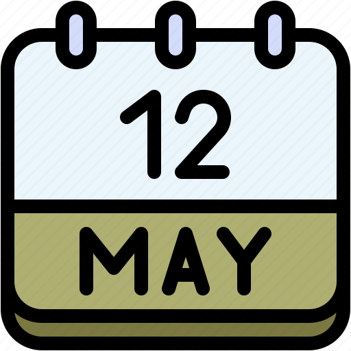 Calendar, may, twelve, date, monthly, time, and icon - Download on Iconfinder