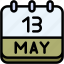 calendar, may, thirteen, date, monthly, time, and, month, schedule 