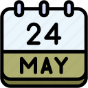 calendar, may, twenty, four, date, monthly, month, schedule