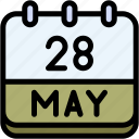 calendar, may, twenty, eight, date, monthly, time, month, schedule