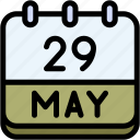 calendar, may, twenty, nine, date, monthly, time, month, schedule