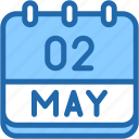 calendar, may, two, 2, date, monthly, time, month, schedule