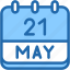 calendar, may, twenty, one, date, monthly, time, month, schedule 
