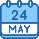 calendar, may, twenty, four, date, monthly, time, month, schedule