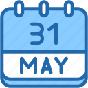 calendar, may, thirty, one, date, monthly, time, month, schedule