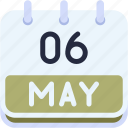 calendar, may, six, date, monthly, time, and, month, schedule