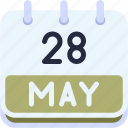 calendar, may, twenty, eight, date, monthly, time, month, schedule