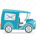 delivery, mail truck, shipping, transport
