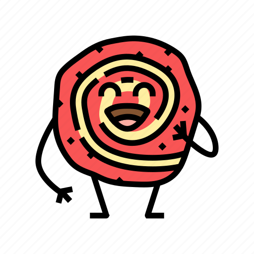 Roulade, meat, character, beef, food, funny icon - Download on Iconfinder