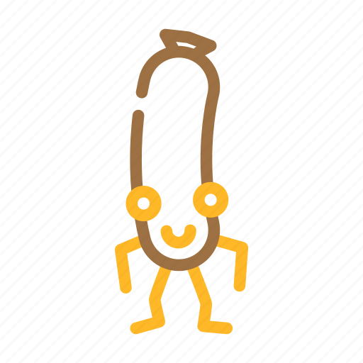 Frankfurter, meat, character, food, meal, funny icon - Download on Iconfinder
