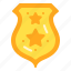 badge, honor, medal, police, shield 