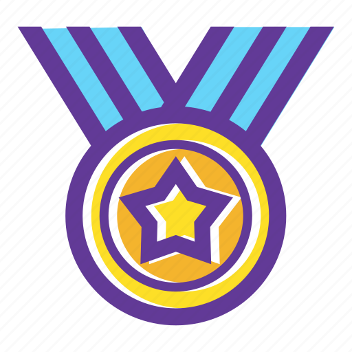 Achievement, award, medal, prize medal, star, trophy medal, winner medal icon - Download on Iconfinder